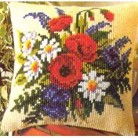 Набор для вышивания подушки Букет цветов