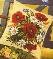 Набор для вышивания подушки Букет полевых цветов