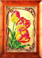 Набор для вышивания ювелирным бисером Бархатные тюльпаны /В-415