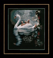 Набор для вышивания Лебеди (Swan with cygnets)