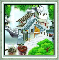 Набор для создания мозаичной картины алмазная вышивка Китайская деревня