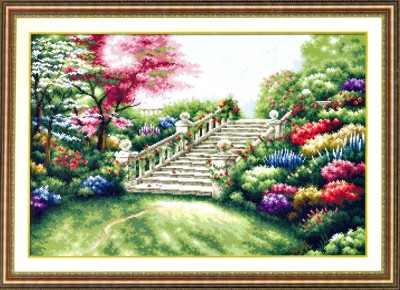 Набор для вышивки крестом Лестница в лесу (Stairs in the forest)