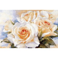 Набор для вышивания крестиком Белые розы