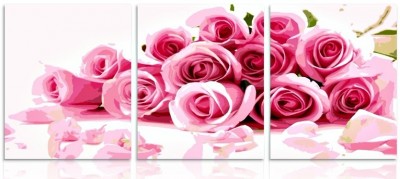 Набор для создания алмазной мозаики Розовые розы (триптих)