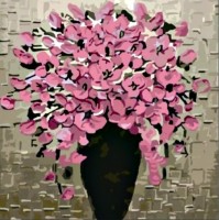 Набор для создания алмазной мозаики Пышный букет, цвет розовый /HCM144