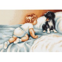 Набор для вышивания Мальчик с собакой