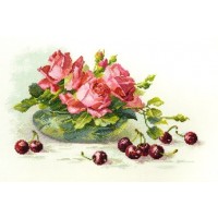 Набор для вышивания Розы и черешня