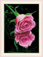 Набор для создания алмазной мозаики Роза в воде, цвет - Розовый /HCM095