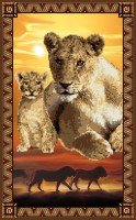 Набор для вышивания бисером Львы (Серия африканские сюжеты)