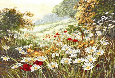Набор для вышивки крестом Поле ромашек (Blooming flowers)