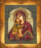 Набор для вышивания бисером Икона Богородица Донская /504