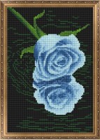 Набор для изготовления картины в алмазной технике (алмазная мозаика) Синяя роза