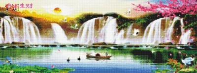 Набор для изготовления картины в алмазной технике (алмазная мозаика) Водопад
