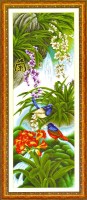 Набор для вышивки крестом Орхидея с птицами (Orchid whith bird) /081201