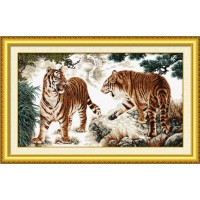 Набор для вышивки крестом Два тигра (Two tigers) /100706
