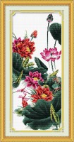Набор для вышивки крестом Лотос (Lotus Flowers) /100814
