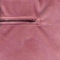 Обратная сторона наволочки на молнии Velboa (пыльно-розовая)