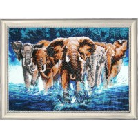 Набор для вышивания бисером Африканские слоны /603