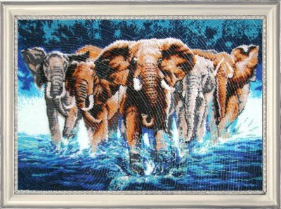 Набор для вышивания бисером Африканские слоны