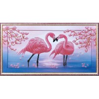 Набор для вышивания бисером Розовые фламинго