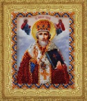 Набор для вышивания бисером на авторской канве Икона святителя Николая Чудотворца (мини)