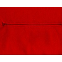 Обратная сторона наволочки на молнии из польской ткани Polar (красная), 45х45 /8474А-0480