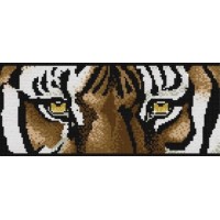 Набор для изготовления картины стразами (алмазная мозаика-вышивка) Взгляд тигра