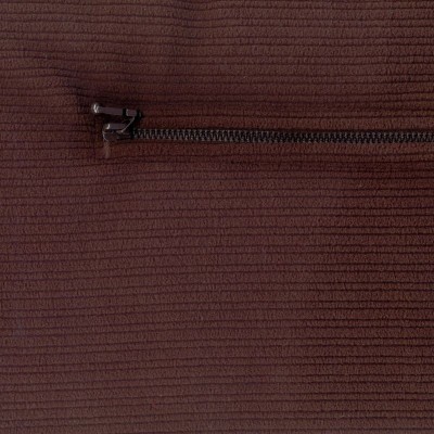 Обратная сторона наволочки на молнии из польской ткани Polar (темно-коричневая в полоску), 45х45