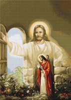 Набор для вышивания Иисус стучащийся в дверь