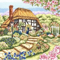 Набор для вышивания Домик с розами (Rose Cottage) /PCE-944