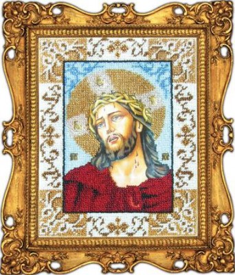 Набор для вышивания бисером Икона Иисус в терновом венке