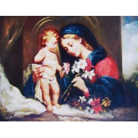 Набор для создания алмазной мозаики Святая Дева Мария с младенцем /HCM247