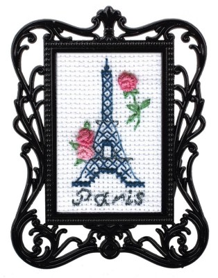 Набор для вышивания с декоративной рамкой Париж