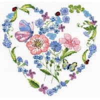 Набор для вышивания Цветочное сердце (Floral Heart) /BK-724