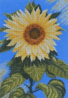 Набор для вышивания Подсолнух (Sunflower on Blue) лен
