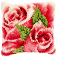 Набор для вышивания подушки Розовая роза и бутон I /PN-0146445