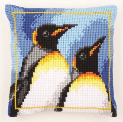 Набор для вышивания подушки Королевские пингвины