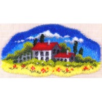 Набор для вышивания в ковровой технике Сельский пейзаж /КИ-1341