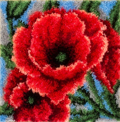 Набор для вышивания в ковровой технике Красные маки