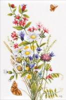 Набор для вышивания Полевые цветы (Field Flowers) лен /PN-0155693
