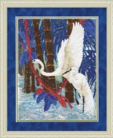 Набор для вышивания бисером Белые цапли (Egrets)