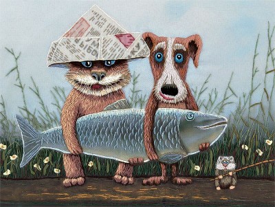 Набор для вышивания Большая рыба (серия Живая картина)