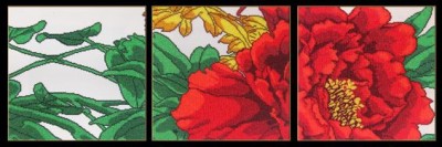 Набор для вышивания бисером модульный Красный цветок