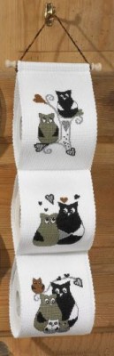 Набор для вышивания Держатель для туалетной бумаги Любовь сов
