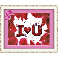 Набор для изготовления картины в алмазной технике (алмазная мозаика) I Love U