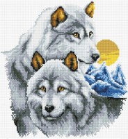 Набор для изготовления картины в алмазной технике (алмазная мозаика)  Волки