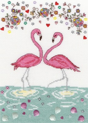 Набор для вышивания Love Flamingo