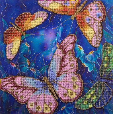 Набор для вышивания Бабочки в ночных цветах