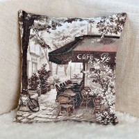 Набор для вышивания Подушка Парижское кафе /ПД-1726