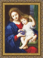 Набор для вышивания Мадонна с виноградом (Madonna with grape) по мотивам картины П.Мигнарда